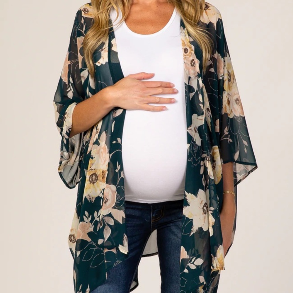 Floral Sheer Maternity Cover Up